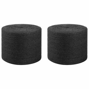 vidaXL Cuerda de yute 2 uds. 2 mm Negro 100% yute Tossa