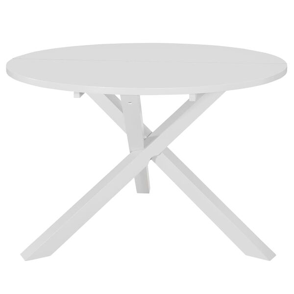 vidaXL Juego de muebles de comedor 5 piezas MDF blanco
