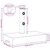vidaXL Base de sombrilla de granito rectangular 25 kg