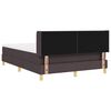 vidaXL Cama tipo Box Spring Marr&oacute;n Oscuro 190 x 140 cm Poli&eacute;ster