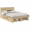 vidaXL Estructura de cama con cabecera Roble Sonoma 140 x 200 cm