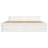 vidaXL Estructura de cama sin colch&oacute;n madera maciza blanco 140x200 cm