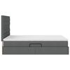 vidaXL Cama con almacenamiento y LED Gris oscuro 140 x 190 cm