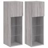 vidaXL Muebles de TV con luces LED 2 uds gris Sonoma 30,5x30x90 cm