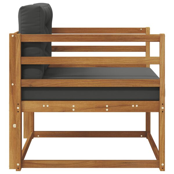 vidaXL Sof&aacute; intermedio de exterior Madera de Acacia S&oacute;lida Natural