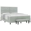 vidaXL Cama tipo Box Spring Gris claro 200 x 180 cm Terciopelo