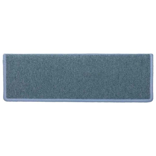 vidaXL Alfombrillas para escaleras 30 unidades 65x21x4 cm Azul Mar Borde Rectangular
