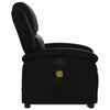 vidaXL Sill&oacute;n reclinable de masaje de pie cuero artificial negro