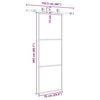 vidaXL Puerta corredera con juego herrajes negro 76x205 cm ESG vidrio