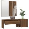 vidaXL Set de muebles de recibidor madera contrachapada roble marr&oacute;n