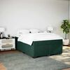 vidaXL Cama box spring con colch&oacute;n terciopelo verde oscuro 160x200 cm