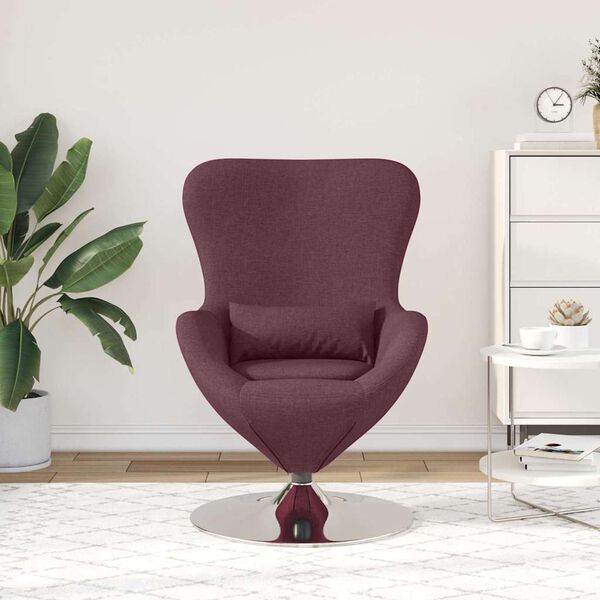 vidaXL Sill&oacute;n huevo Morado 63 x 73 x 90 cm tela