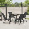 vidaXL Conjunto de Comedor de Jard&iacute;n 5 pcs Negro