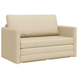 vidaXL Sof&aacute; cama Crema 124 x 71 x 78 cm tela