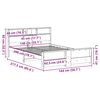 vidaXL Estructura de cama Marr&oacute;n 140 x 200 cm Madera de ingenier&iacute;a
