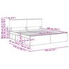 vidaXL Estructura de cama Negro 180 x 200 cm Madera de ingenier&iacute;a