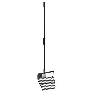 vidaXL Horquilla de rastrillo con 14 p&uacute;as de acero negro