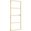 vidaXL Puerta de interior dorada vidrio templado y aluminio 83x201,5cm