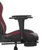 vidaXL Silla gaming con reposapi&eacute;s cuero sint&eacute;tico negro rojo tinto
