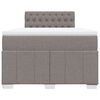 vidaXL Cama box spring con colch&oacute;n tela gris taupe 120x200 cm