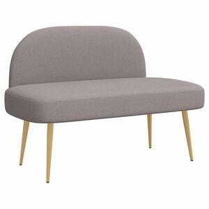 vidaXL Banco tapizado con respaldo Topo 110 x 60 x 76 cm