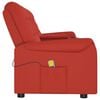 vidaXL Sillón de masaje reclinable 4 plazas con portavasos rojo tinto
