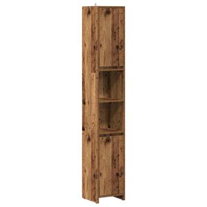 vidaXL Armario de ba&ntilde;o madera de ingenier&iacute;a envejecida 30x30x183,5 cm