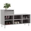 vidaXL Mueble zapatero madera contrachapada gris Sonoma 102x36x60 cm