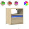 vidaXL Muebles de TV de pared luces LED 2 uds roble Sonoma 41x31x45 cm