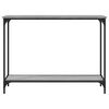 vidaXL Mesa consola madera de ingenier&iacute;a gris Sonoma 101x30,5x75 cm