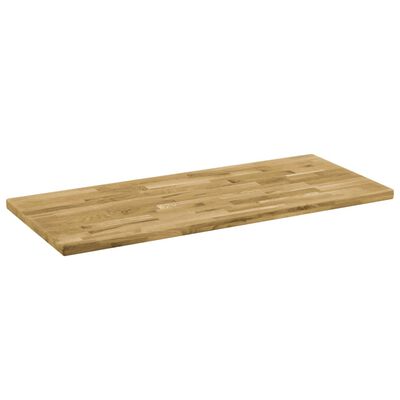vidaXL Tablero rectangular de madera maciza de roble 44 mm 140x60 cm