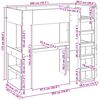 vidaXL Estructura de litera con escritorio Roble ahumado 98.5 x 200 cm