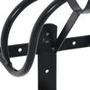 vidaXL Soporte de bridas de pared de hierro negro