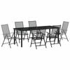 vidaXL Conjunto de Comedor de Jard&iacute;n 7 uds. Antracita