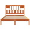vidaXL Cama con estanter&iacute;a sin colch&oacute;n madera maciza marr&oacute;n 150x200 cm