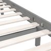 vidaXL Estructura de cama de madera maciza de pino gris 160x200 cm