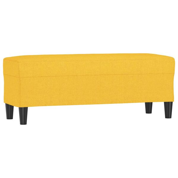 vidaXL Banco de tela amarillo 100x35x41 cm