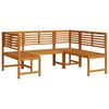 vidaXL Conjunto de Bancos de Jard&iacute;n 3 uds. Marr&oacute;n