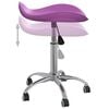 vidaXL Taburete de sal&oacute;n de belleza de cuero sint&eacute;tico morado