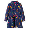 vidaXL Vestido infantil de manga larga cord&oacute;n azul marino 92