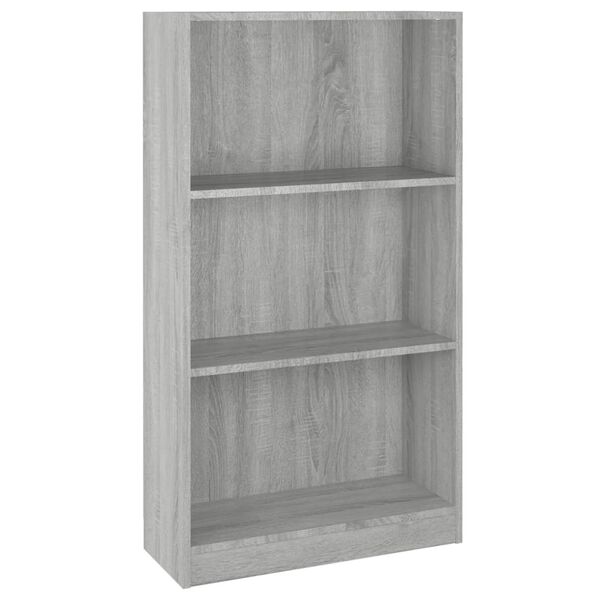 vidaXL Estanter&iacute;a de madera contrachapada gris Sonoma 60x24x109 cm