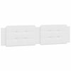 vidaXL Cabecero de cama acolchado Zadar cuero sint&eacute;tico blanco 193 cm