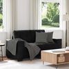 vidaXL Sof&aacute; Loveseat Terciopelo Negro 120 cm