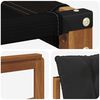vidaXL Conjunto de sof&aacute;s de exterior con coj&iacute;n 6 pcs Natural y negro