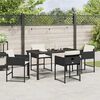vidaXL Conjunto de Comedor de Jard&iacute;n 5 pcs Negro rat&aacute;n sint&eacute;tico