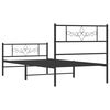 vidaXL Estructura cama sin colch&oacute;n con estribo metal negro 107x203 cm