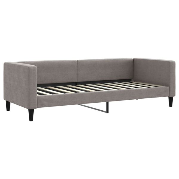vidaXL Sofá cama con colchón tela gris taupe 80x200 cm
