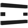 vidaXL Conjunto de mueble de TV 8 uds. Roble Negro