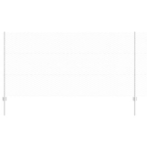 vidaXL Valla con Poste Plateado