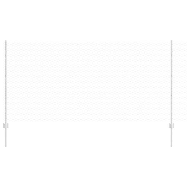 vidaXL Valla con Poste Plateado 1,2 x 50 m Acero